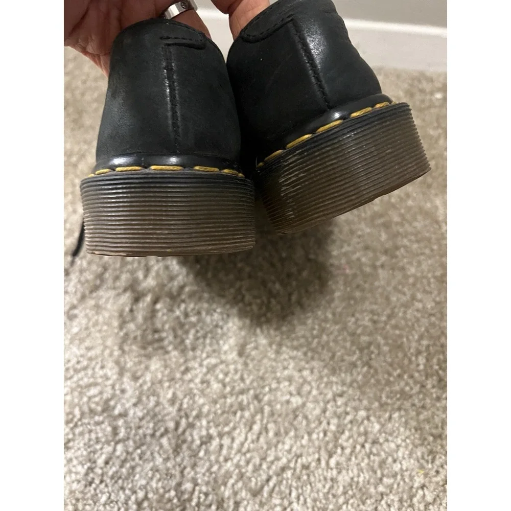 Vintage Dr Martens Original Made In England Leather Black Shoes Kids US 1